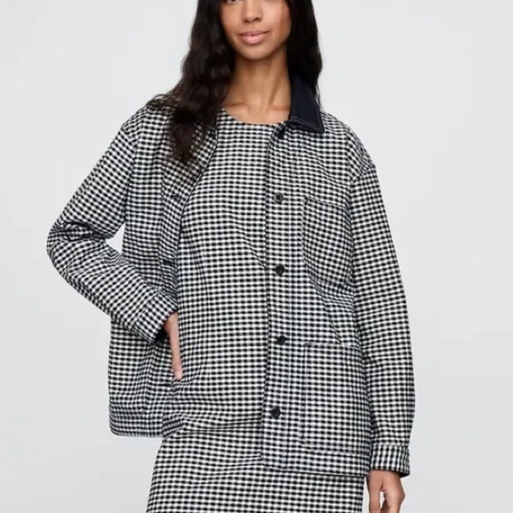 Gap × DÔEN Gingham Denim Jacket NWT